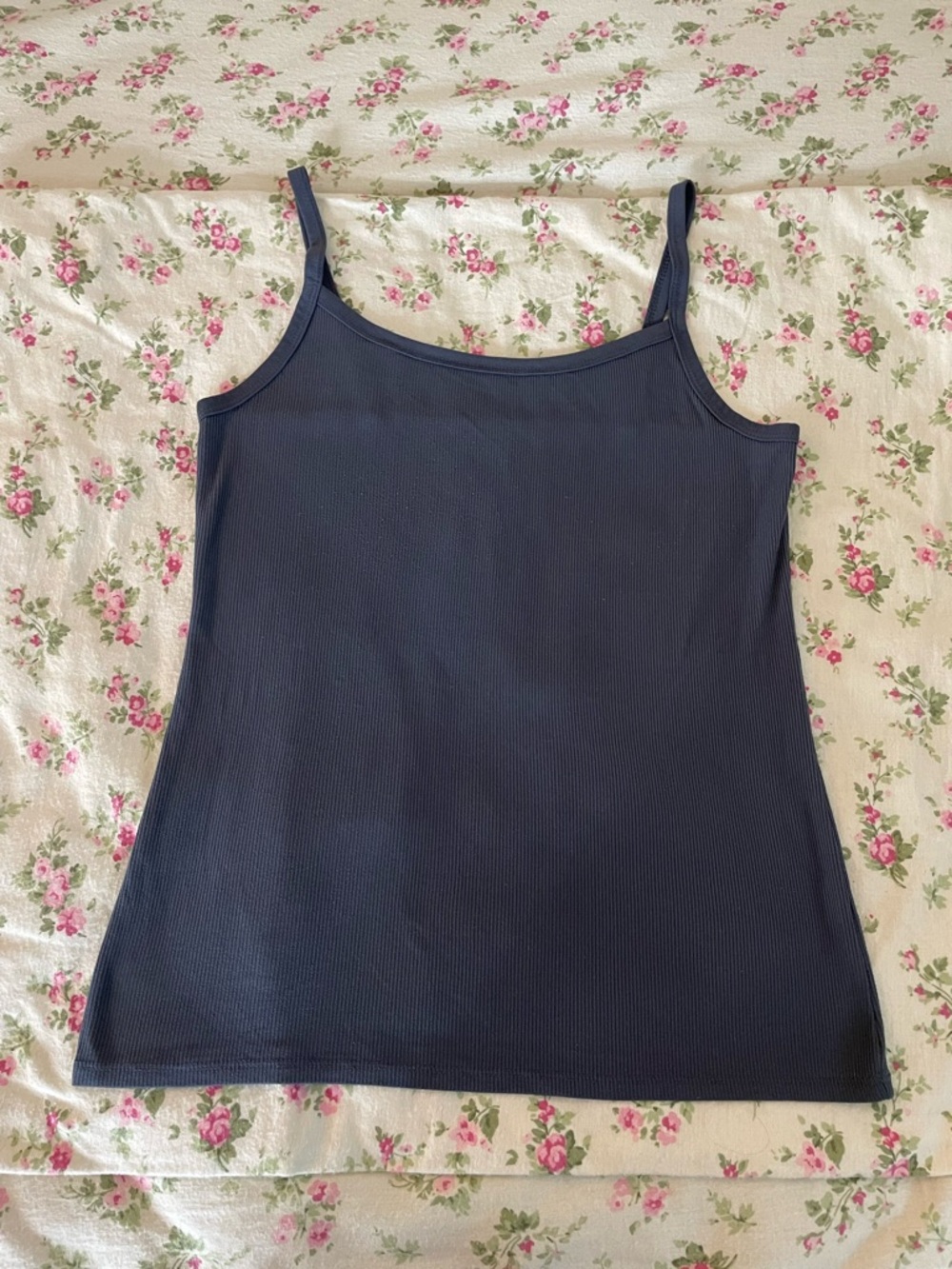 No Boundaries Navy Ribbed Camisole Tank Top